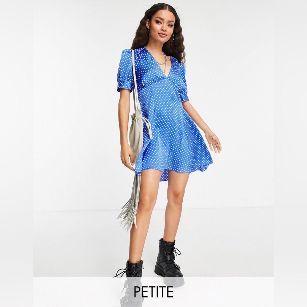 Top shop petite satin mini tea dress